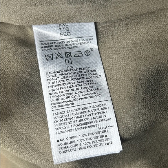 Banana Republic Maxime Metallic Champagne Gold Short Sleeve Sleeveless Top XXL - Picture 10 of 11